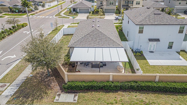 aerial view featuring a residential view