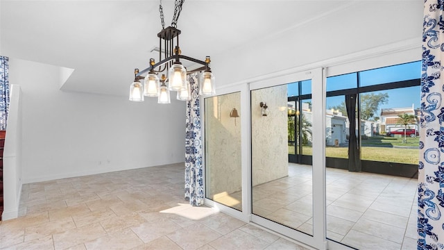 view of unfurnished dining area