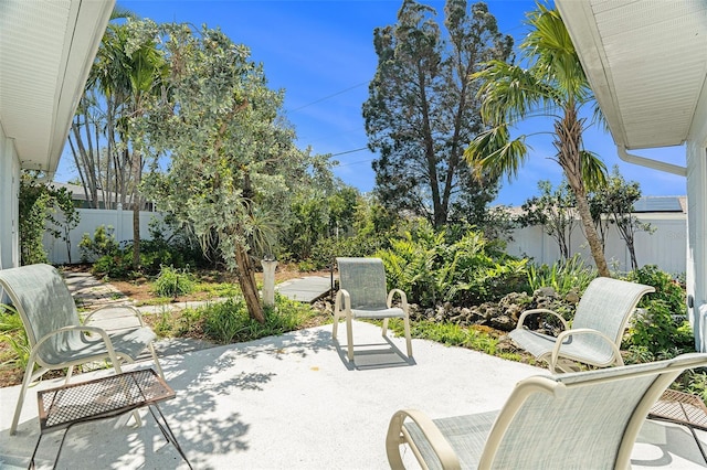 view of patio / terrace with a fenced backyard