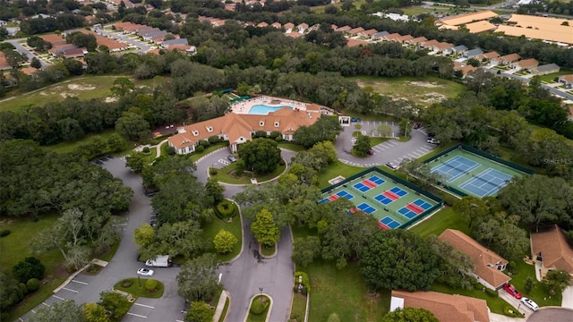 drone / aerial view featuring a residential view