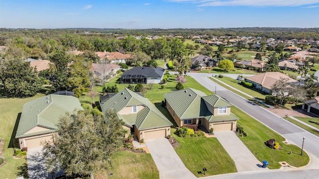 drone / aerial view with a residential view