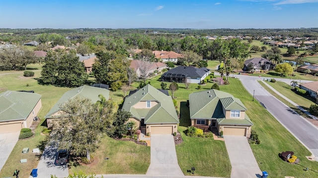 aerial view featuring a residential view