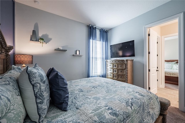 bedroom with carpet floors