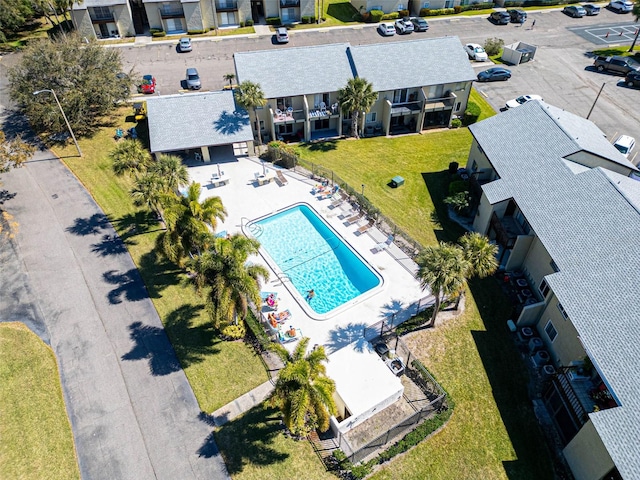 drone / aerial view featuring a residential view