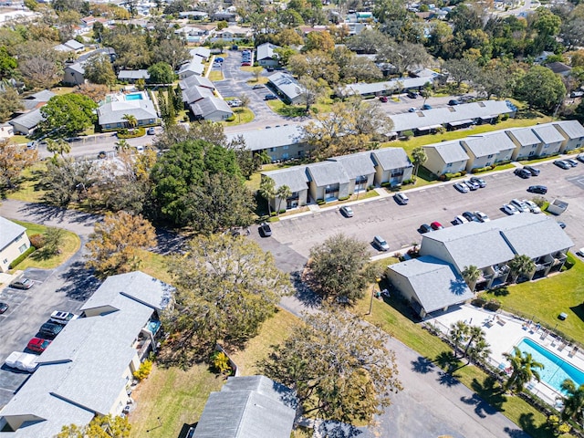 aerial view with a residential view