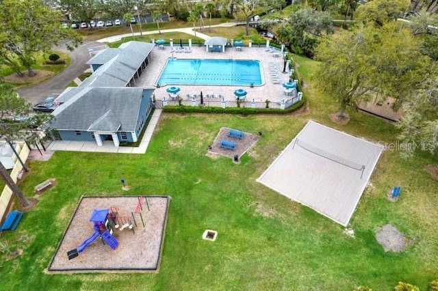 birds eye view of property