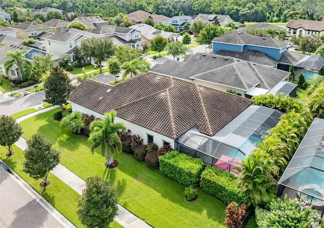 drone / aerial view featuring a residential view