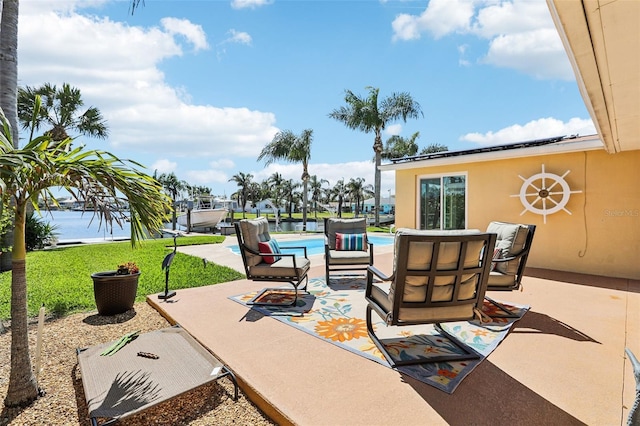 view of patio featuring an outdoor pool