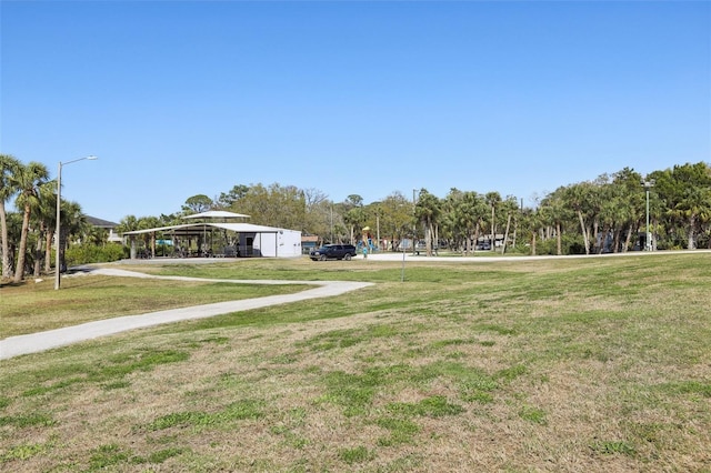 surrounding community featuring a yard