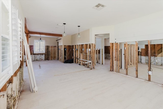 spare room featuring visible vents