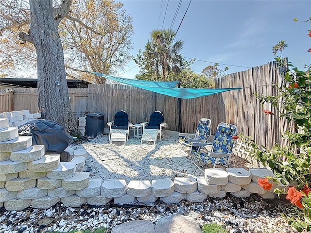 view of patio / terrace featuring a fenced backyard