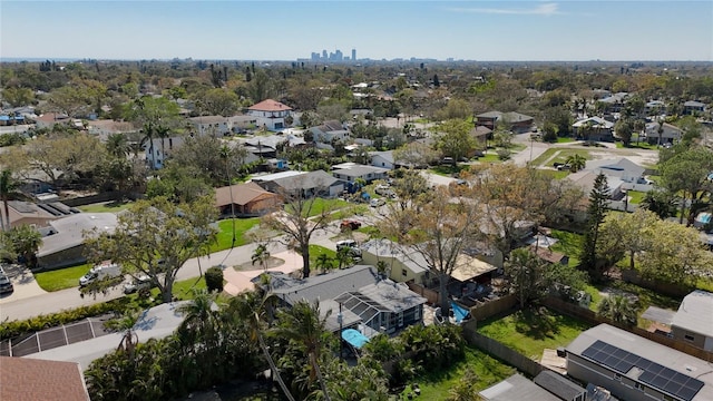 drone / aerial view with a residential view