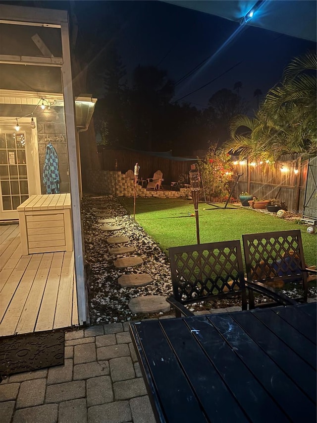 1859 Oklahoma Ave NE, Saint Petersburg, FL 33703 - view of deck at night