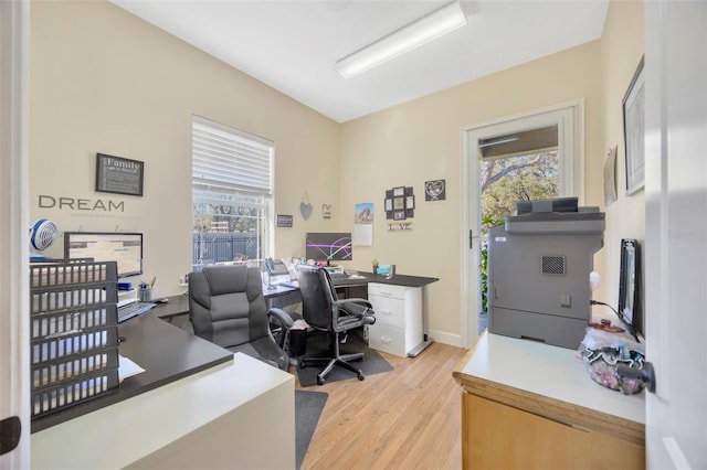 4411 Culbreath Rd, Valrico, FL 33596 - office area with a healthy amount of sunlight and light wood-type flooring