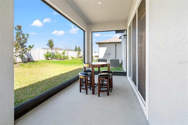 view of sunroom / solarium