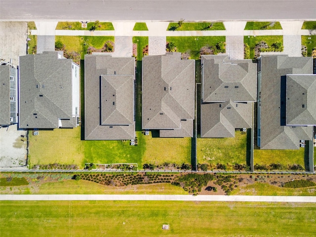 aerial view with a residential view