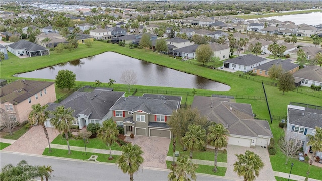 11330 Lake Lucaya Dr, Riverview, FL 33579 - drone / aerial view featuring a water view and a residential view