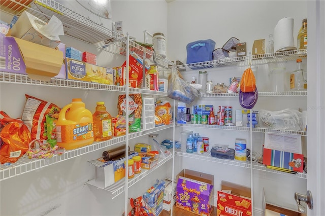 view of pantry