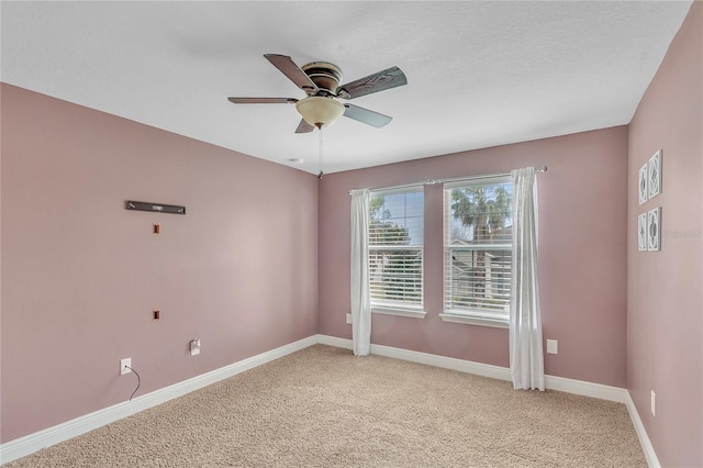 11330 Lake Lucaya Dr, Riverview, FL 33579 - empty room featuring ceiling fan, light carpet, and baseboards