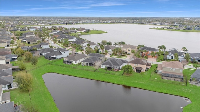 11330 Lake Lucaya Dr, Riverview, FL 33579 - bird's eye view with a residential view and a water view