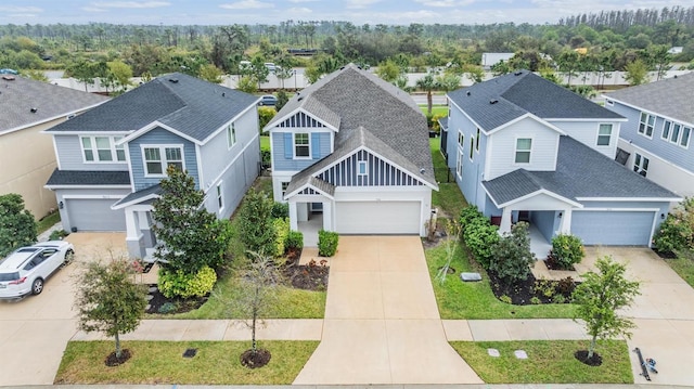 bird's eye view with a residential view