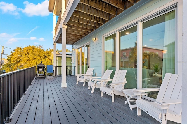 view of wooden deck