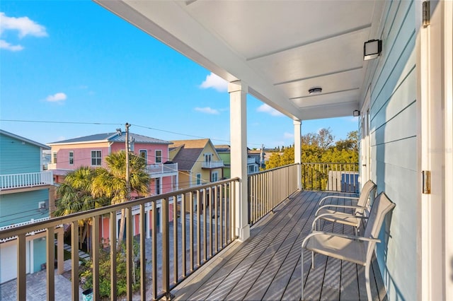 balcony featuring a residential view