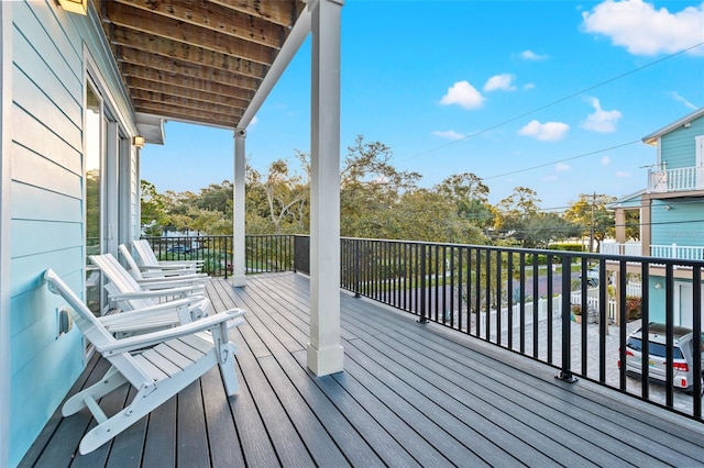 view of wooden terrace