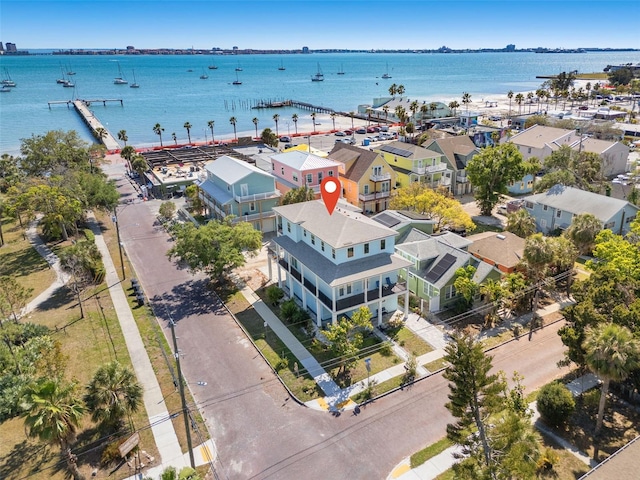 5402 31st Ave S, Gulfport, FL 33707 - bird's eye view with a water view and a residential view