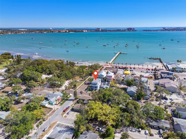 5402 31st Ave S, Gulfport, FL 33707 - bird's eye view featuring a water view