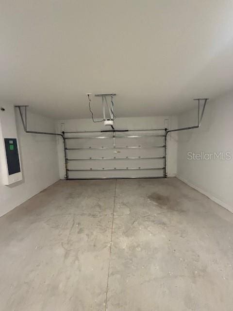 garage with electric panel