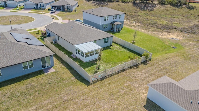 drone / aerial view featuring a residential view