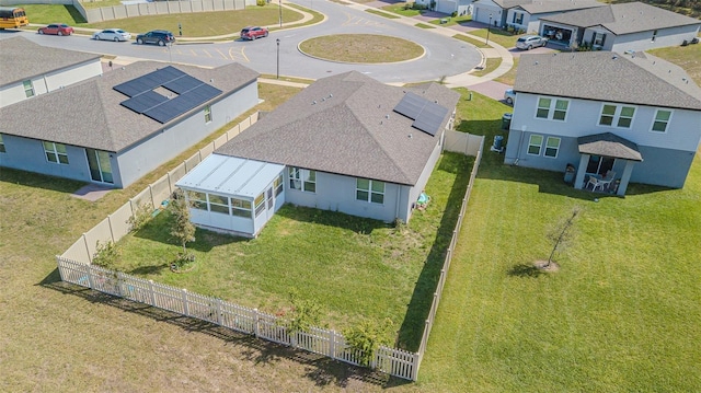 drone / aerial view featuring a residential view