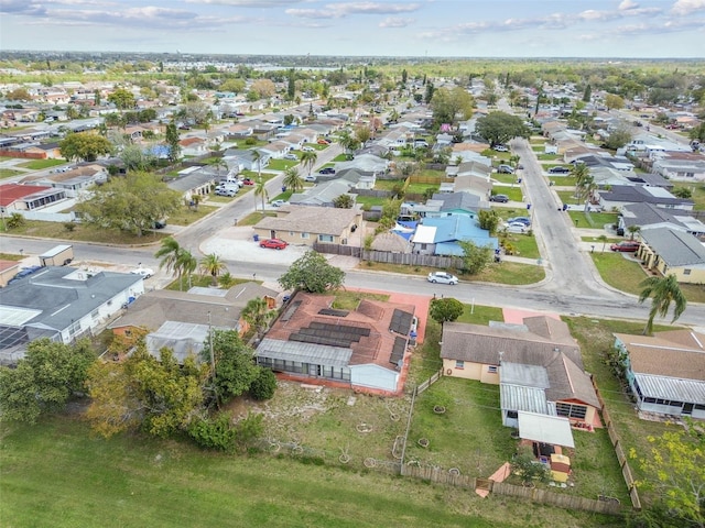 aerial view with a residential view