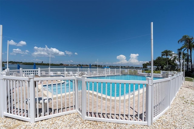 community pool with fence