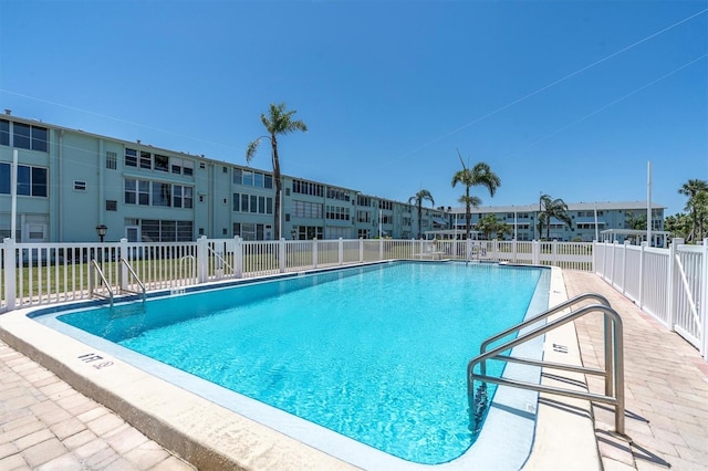 community pool with fence