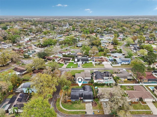 drone / aerial view featuring a residential view