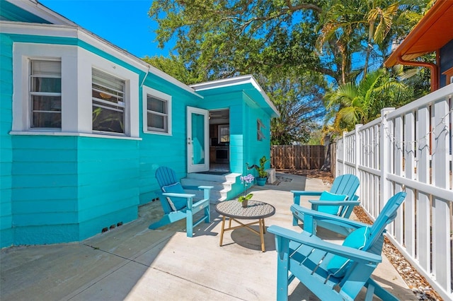 view of patio / terrace with a fenced backyard