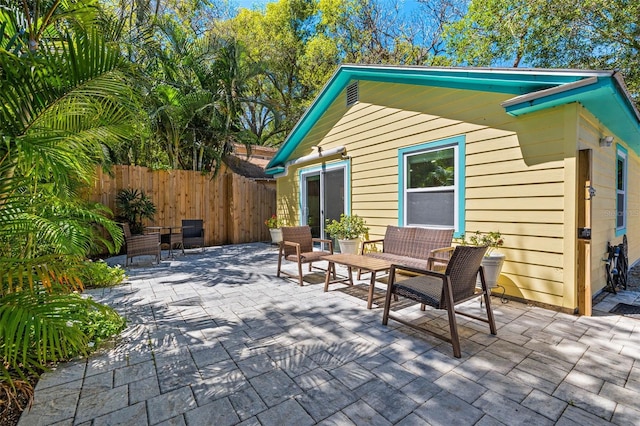 view of patio / terrace with fence