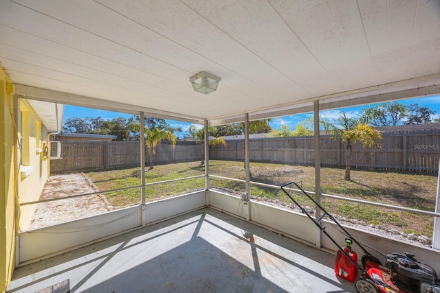 view of sunroom