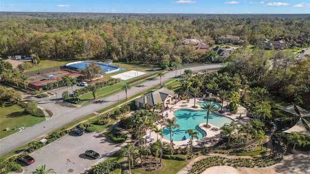 aerial view with a view of trees