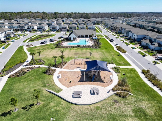 aerial view featuring a residential view