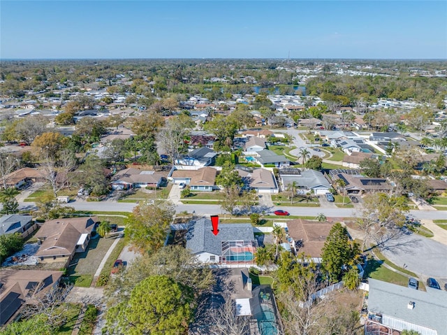 birds eye view of property featuring a residential view