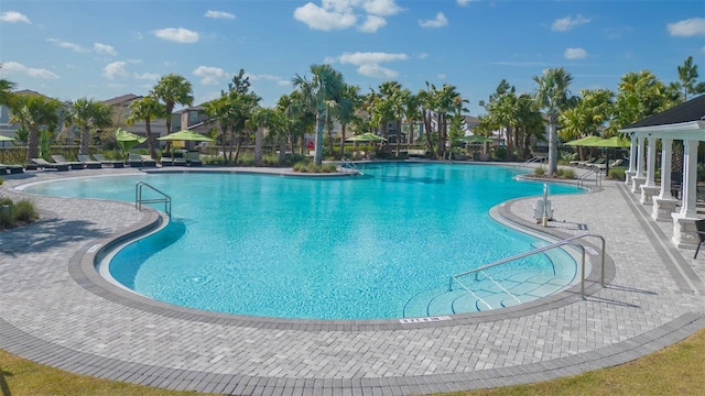 pool featuring a patio