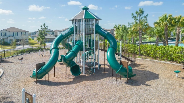 view of community jungle gym