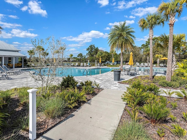 pool featuring a patio