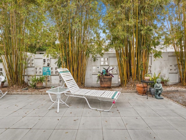 view of patio / terrace with fence