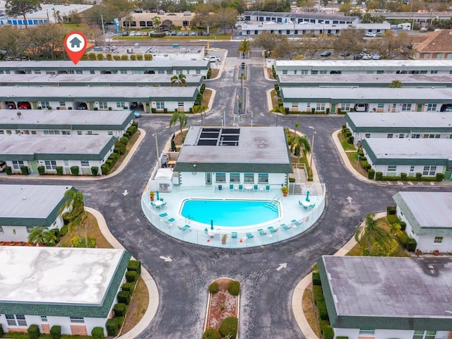 birds eye view of property featuring a residential view