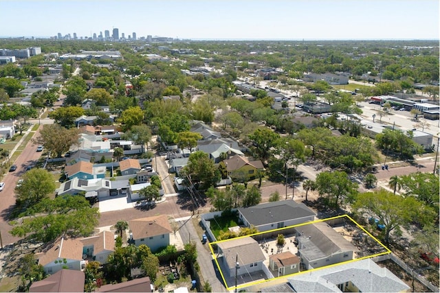 bird's eye view with a view of city and a residential view