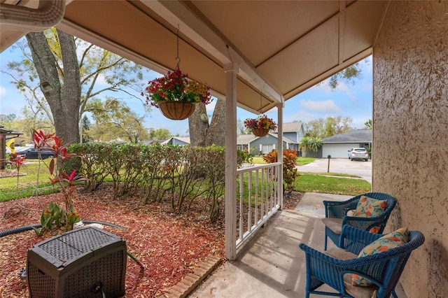 view of patio / terrace featuring covered porch